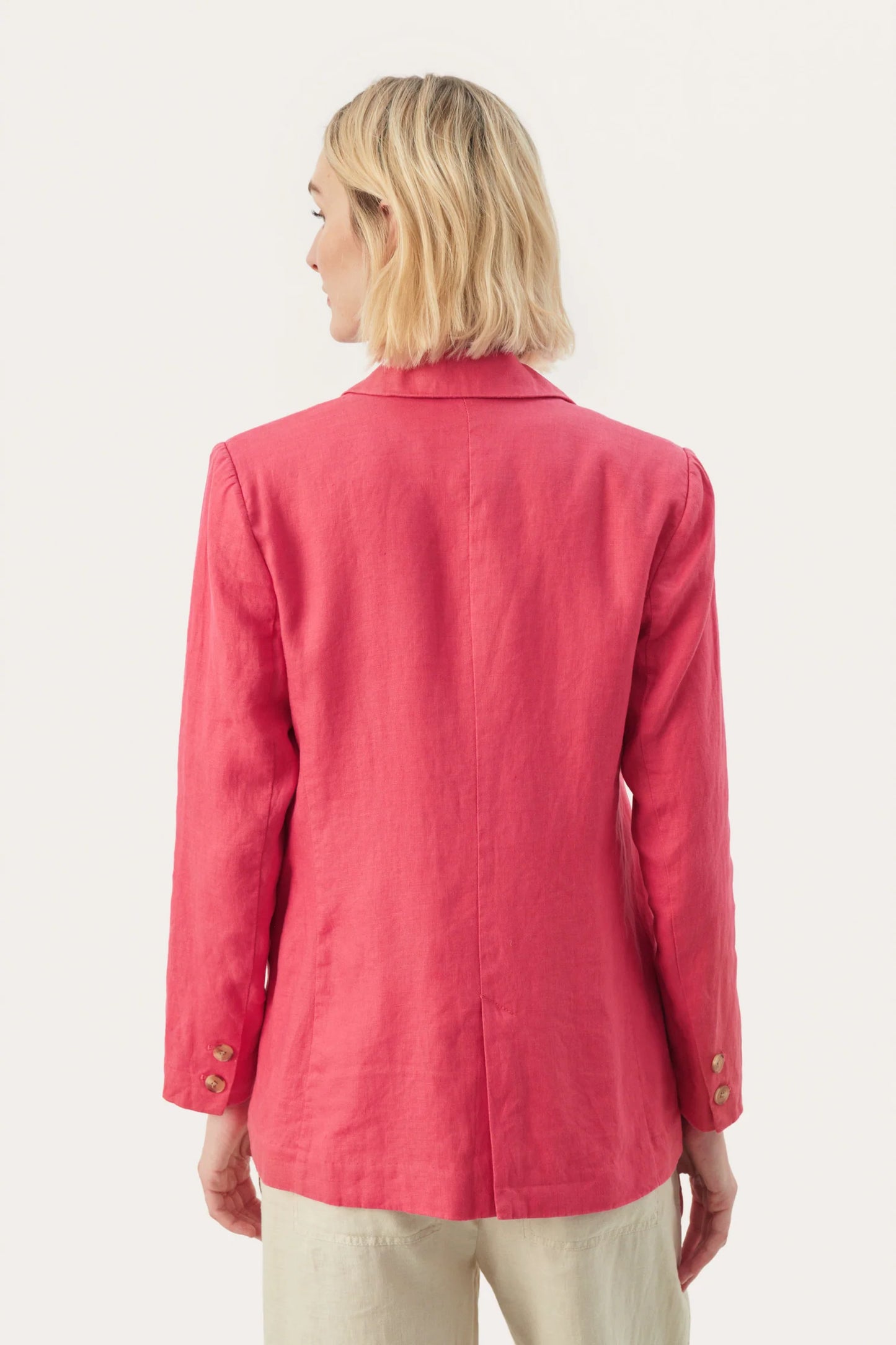 Part Two Nyan Linen Jacket in Claret Red
