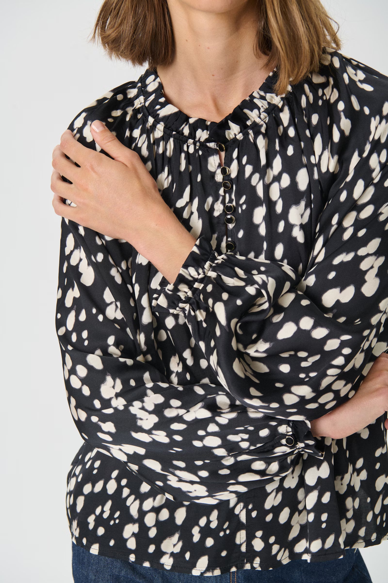 Part Two - Venessa Black Dot Blouse