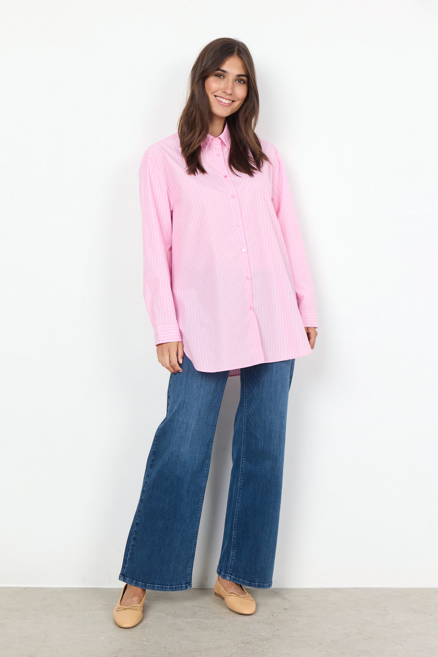 Soya Concept Dicle Pink Stripe Shirt