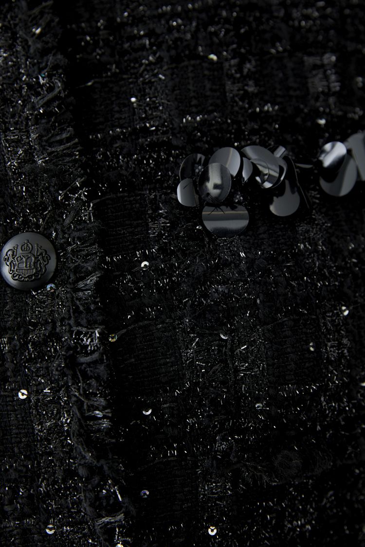 Oui - Tweed Black Jacket