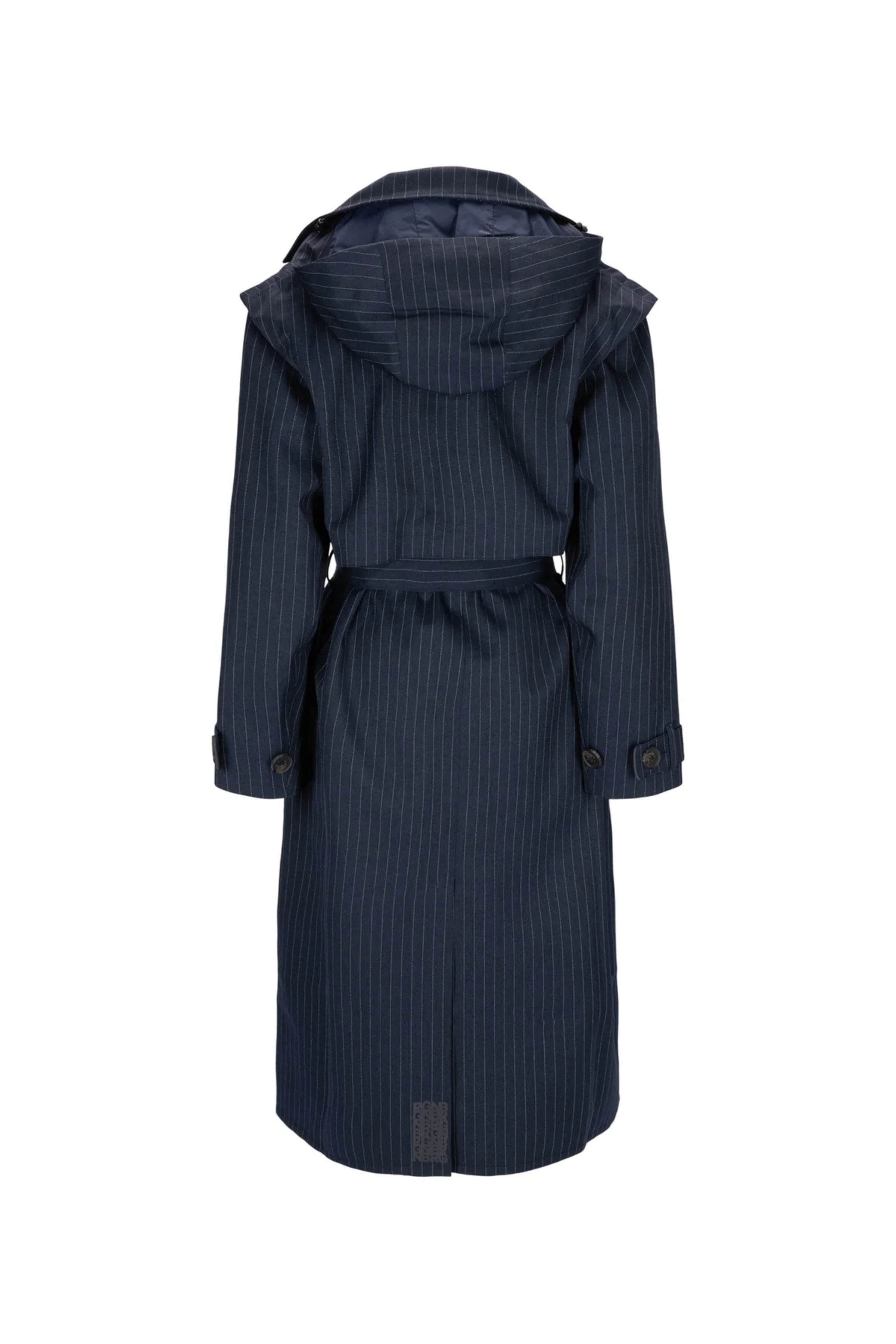 BRGN - Regndråpe Navy Pinstripe Trench Coat