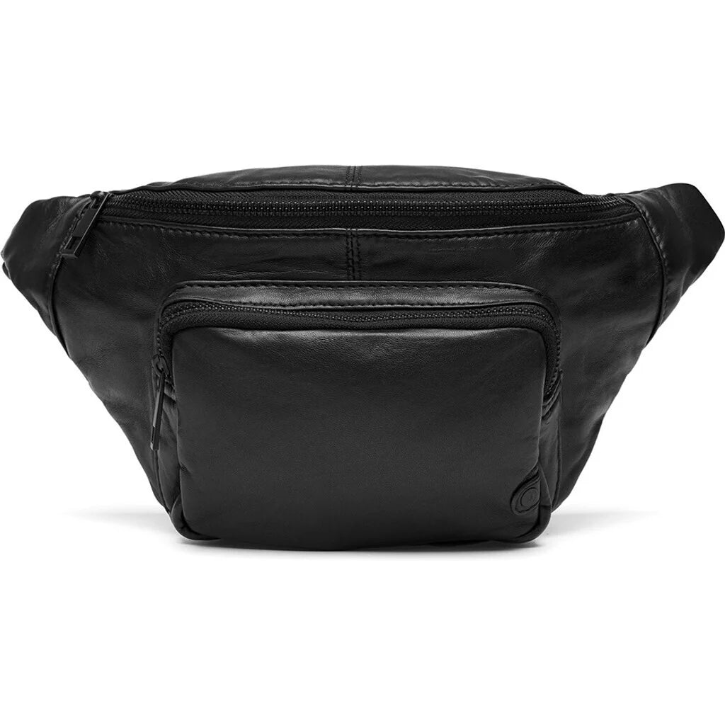 Depeche - Black Leather BumBag