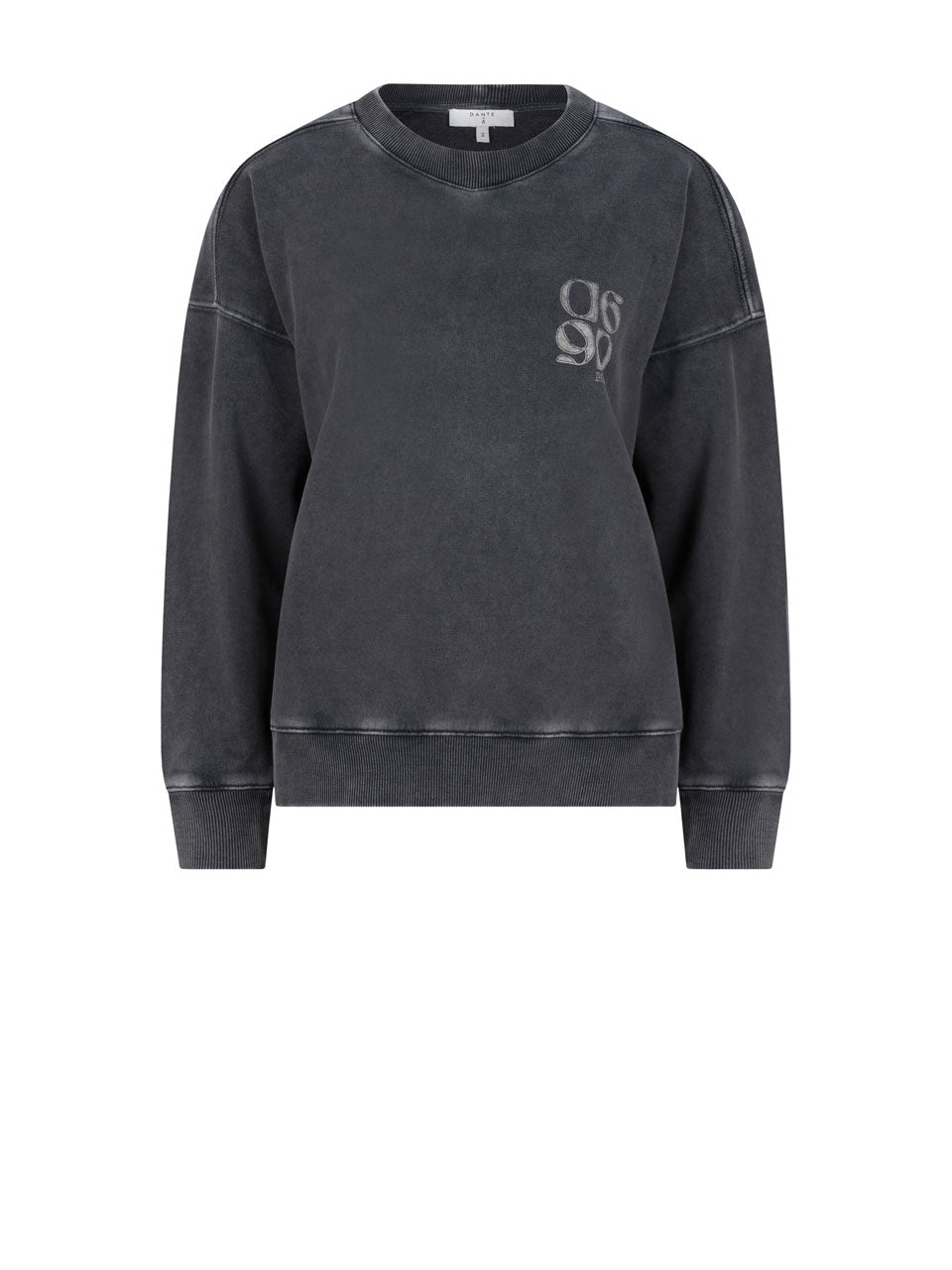 Dante 6 Logo Washed Black Sweater