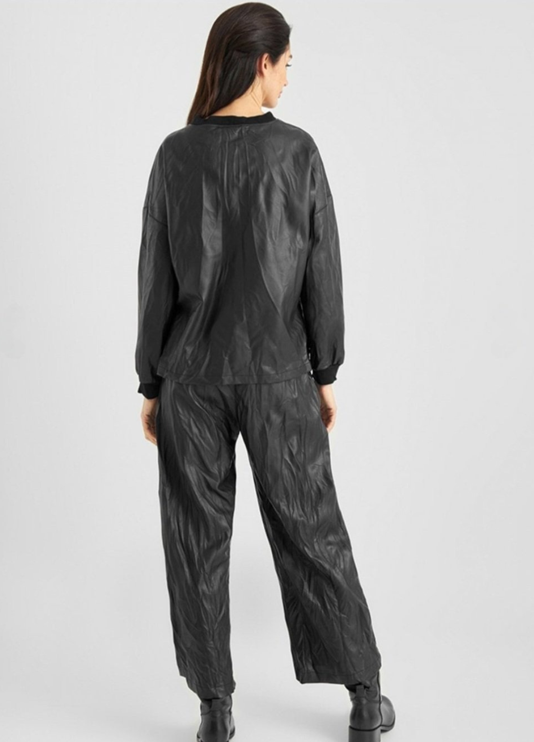 Elsewhere - Vegan Leather Topstitch Pant