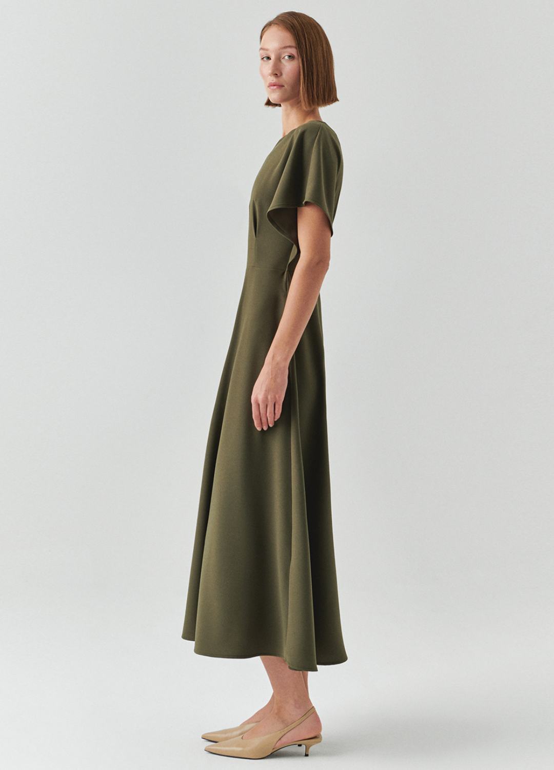 Exquise - Elodie Dress in Khaki