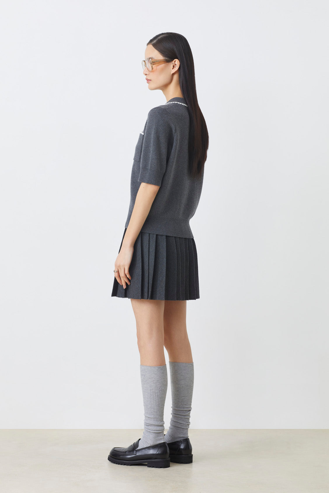 Suncoo - Polka Frey Knit Top