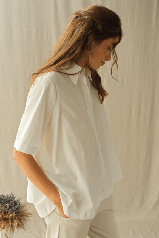Hana San - Batistine Shirt In White