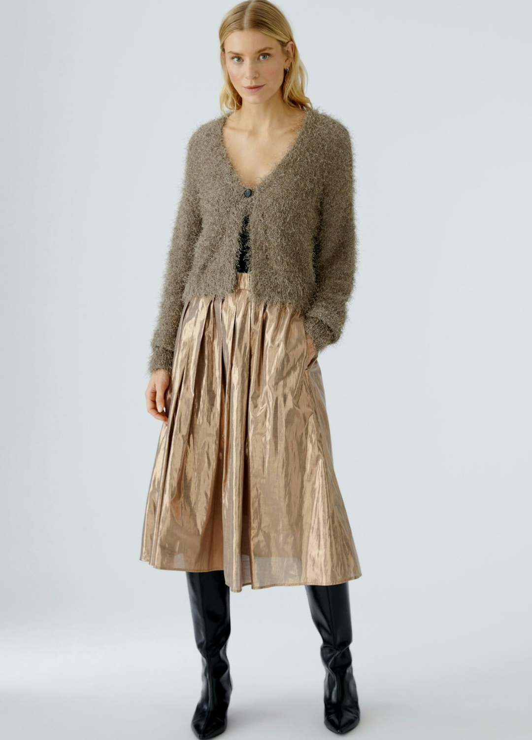 Oui - Bronze Foil Skirt