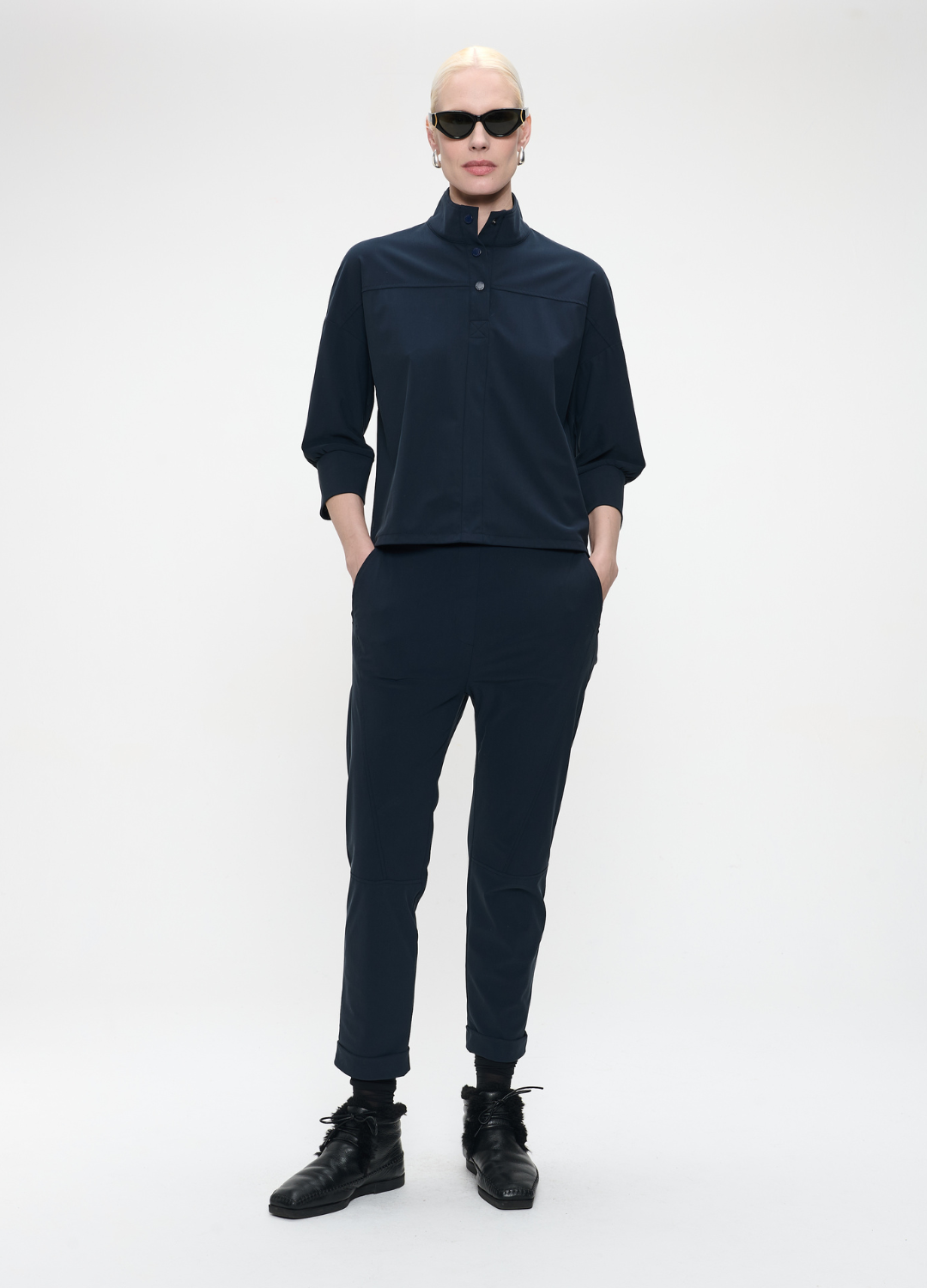 Jane Lushka - Angelika Blue Jersey Top