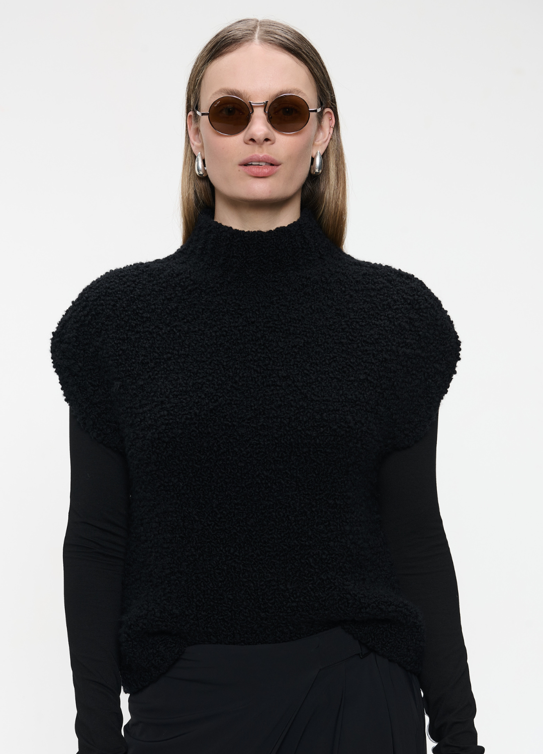 Jane Lushka - Black Boucle Vest