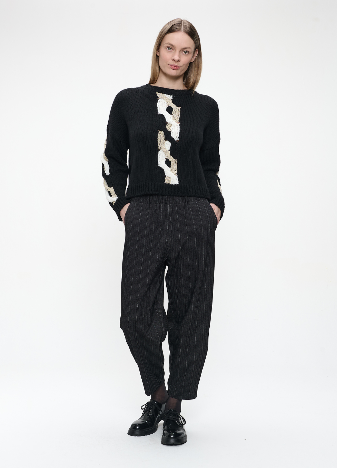 Jane Lushka - Bortolo Black Elastane Pants