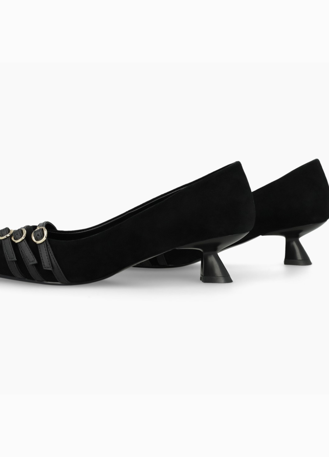 Lodi - Roma Black Suede Court Shoe