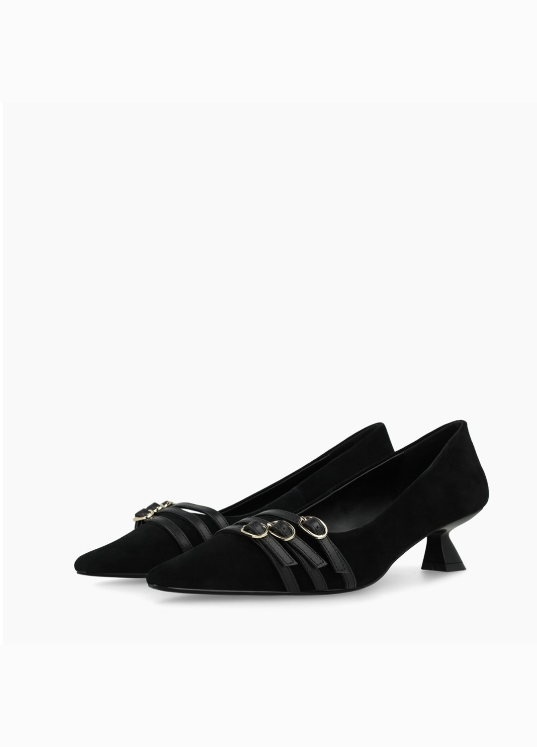 Lodi - Roma Black Suede Court Shoe