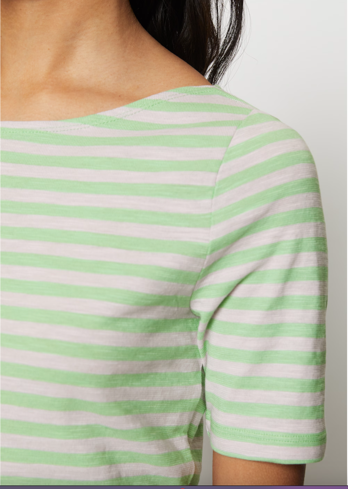 Marc O Polo Pink & Pure Mint Stripe T-Shirt