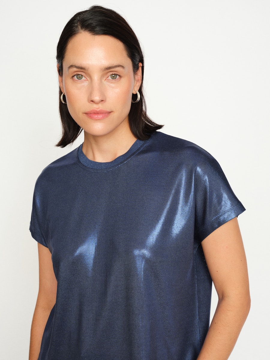 Mos Mosh - Nivola Ensign Blue Metallic Tee