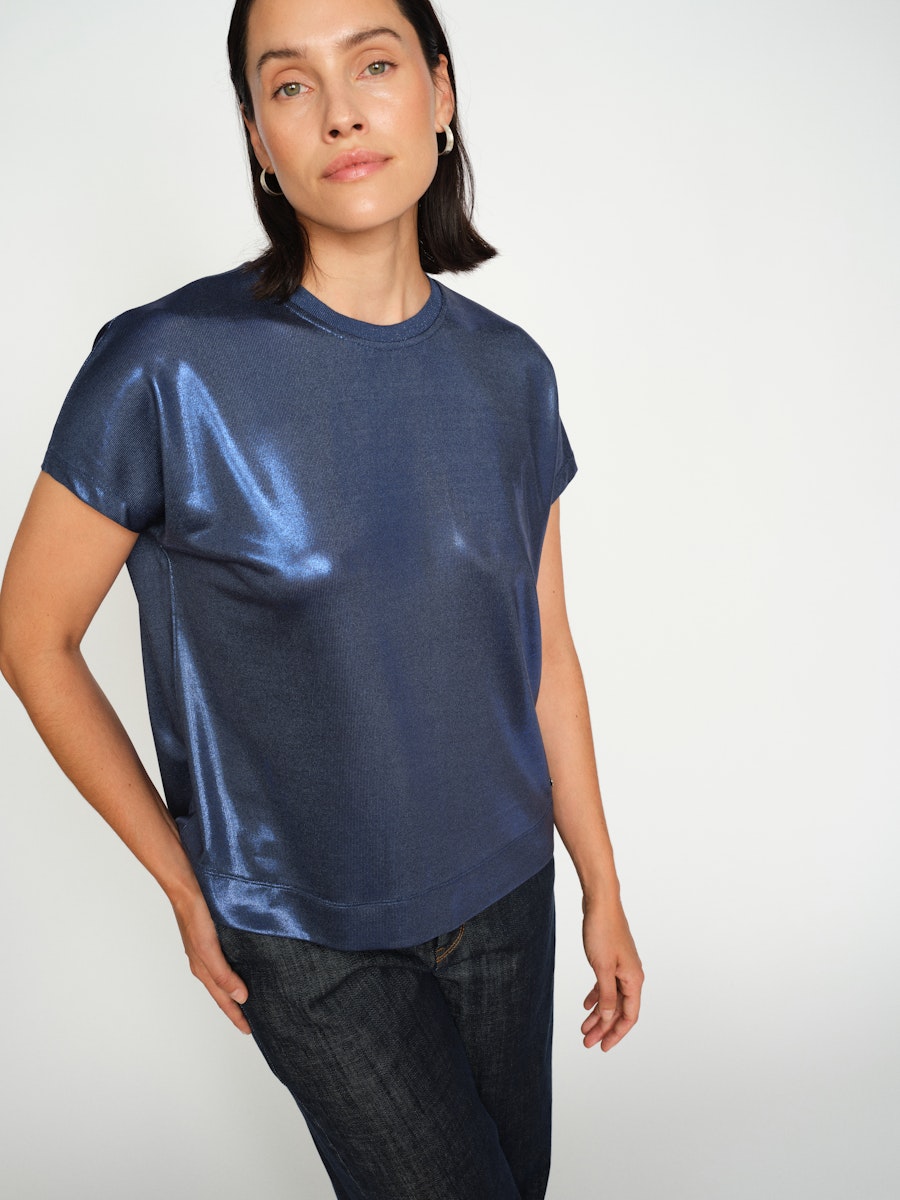 Mos Mosh - Nivola Ensign Blue Metallic Tee
