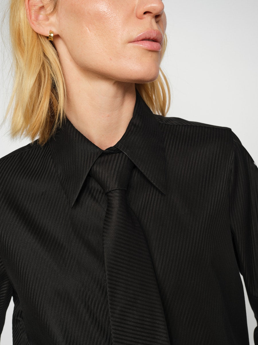 Mos Mosh - Ayen Stripe Black Shirt