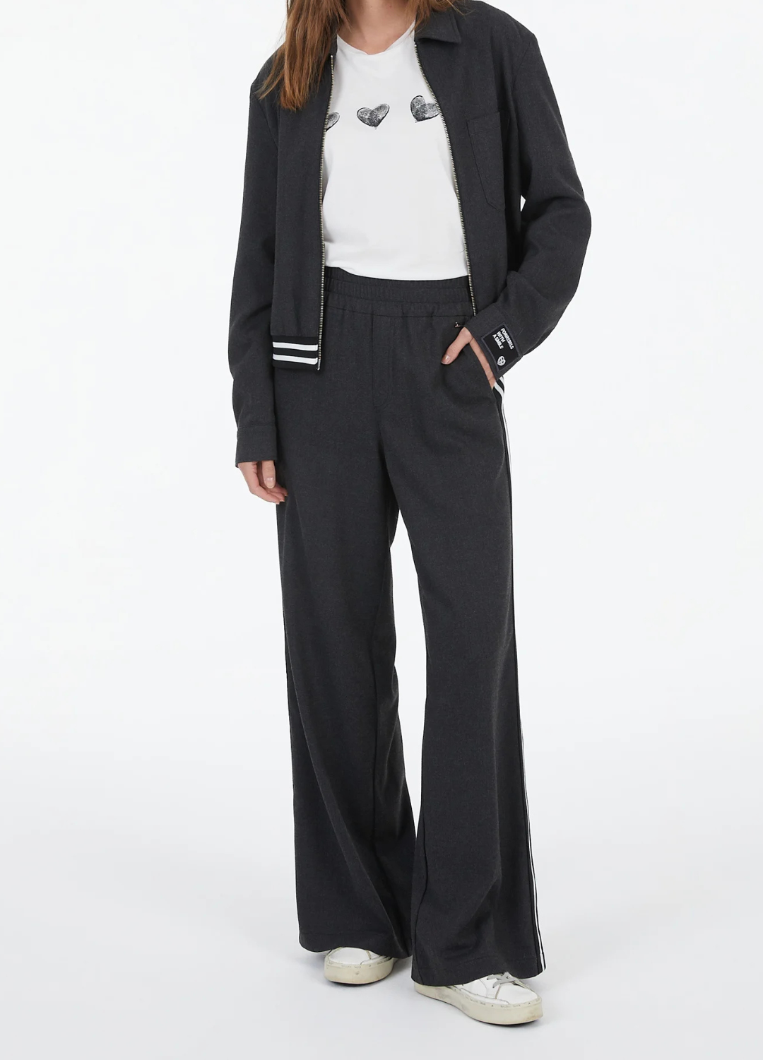 Marc Aurel - Charcoal Pull On Pants