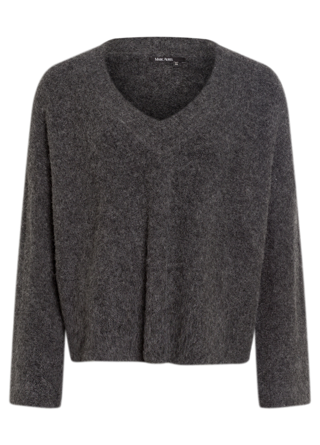 Marc Aurel - Grey Melange V-Neck Jumper