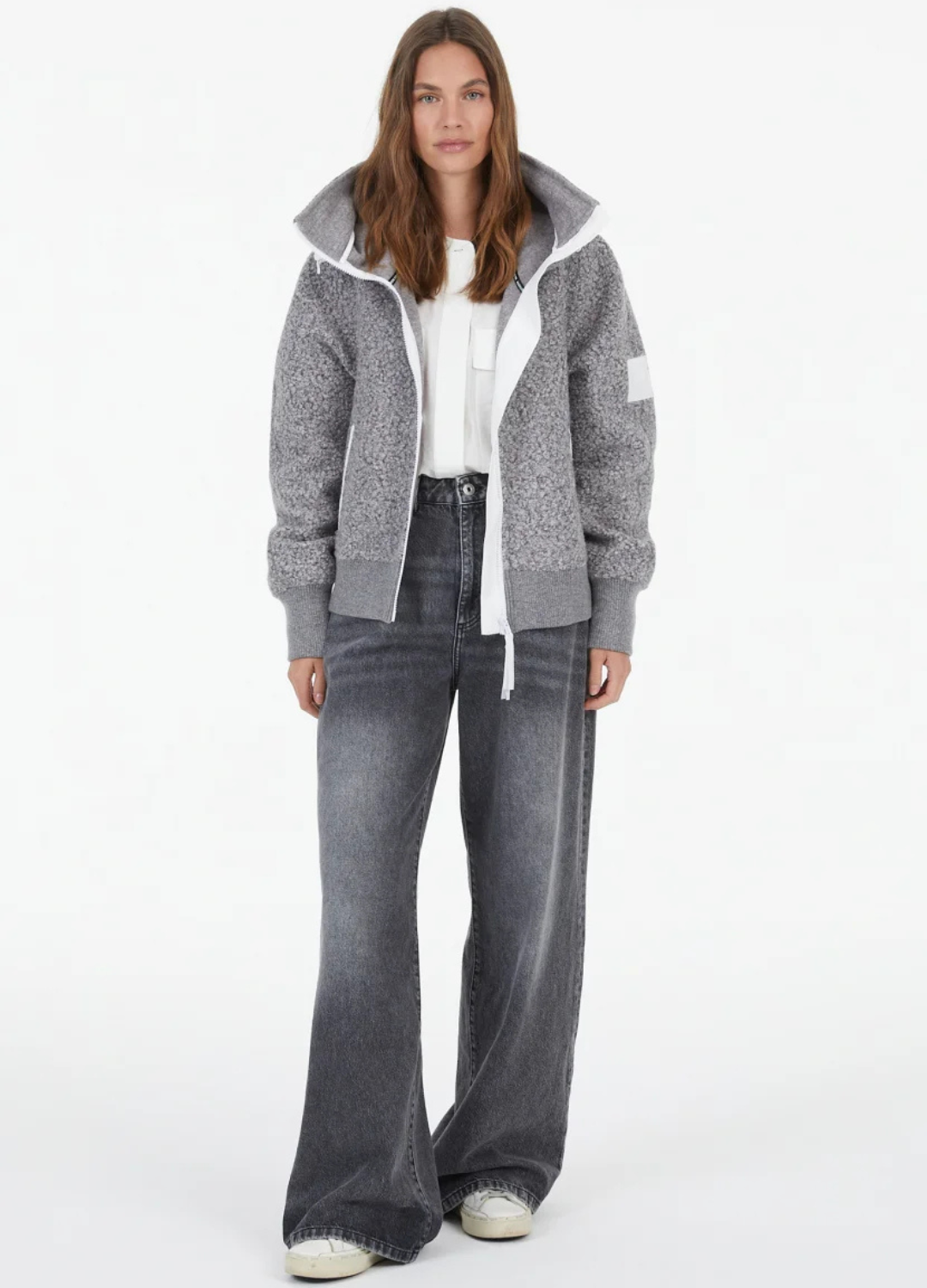 Marc Aurel - Grey Zip Teddy Hood