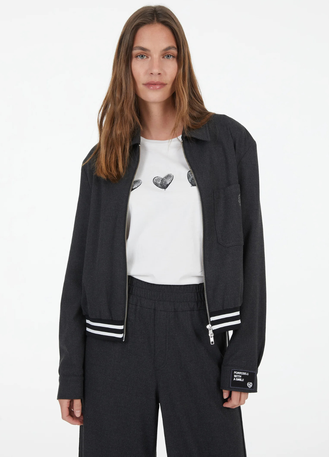 Marc Aurel - Charcoal Collared Bomber