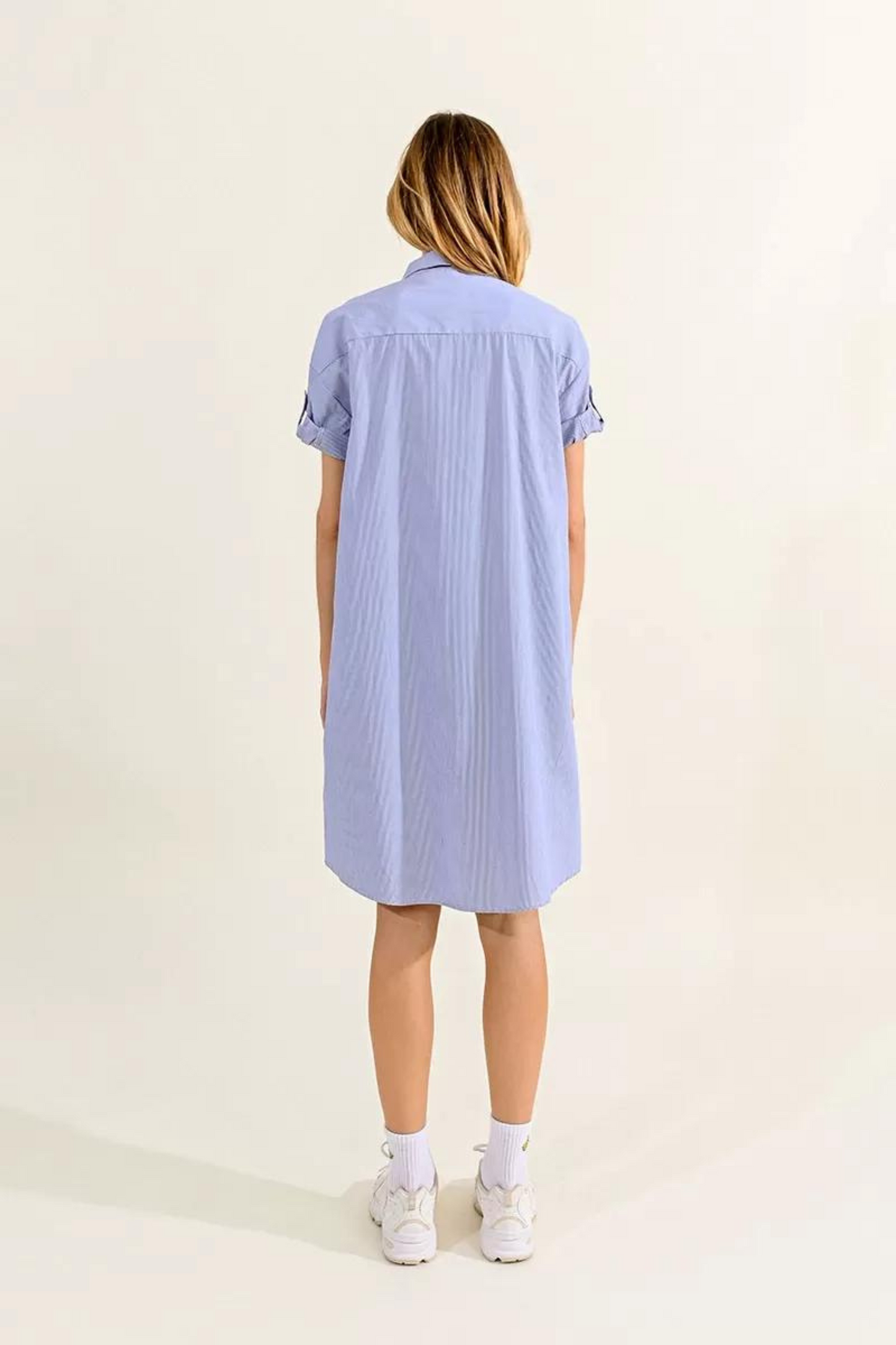 Molly Bracken - Navy Stripe Shirt Dress