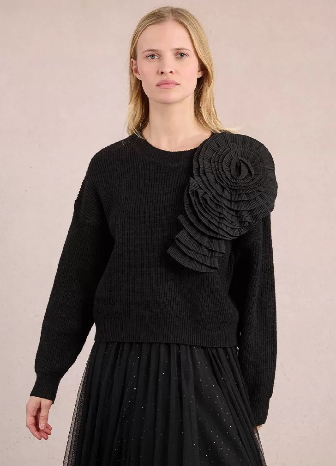 Molly Bracken - Black Disc Design Jumper