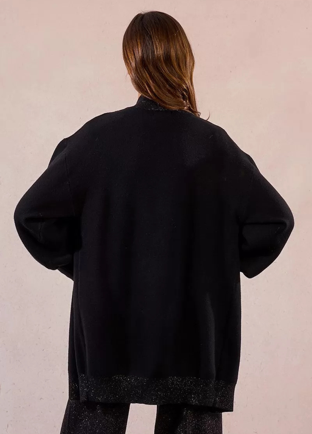 Molly Bracken - Black Lurex Trim Cardigan