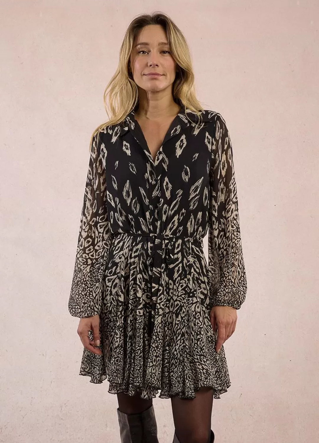 Molly Bracken - Black & White Flowing Dress