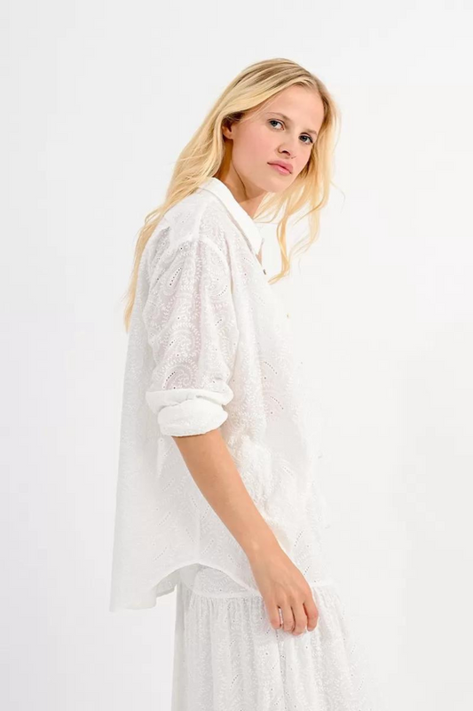 Molly Bracken - Embroidered White Shirt