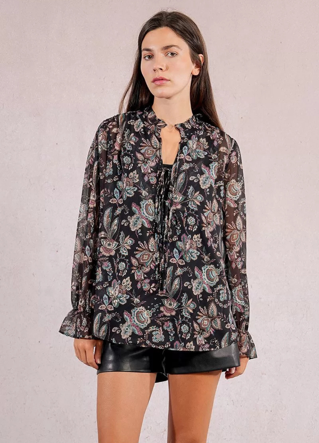 Molly Bracken - Floral Embellished Blouse