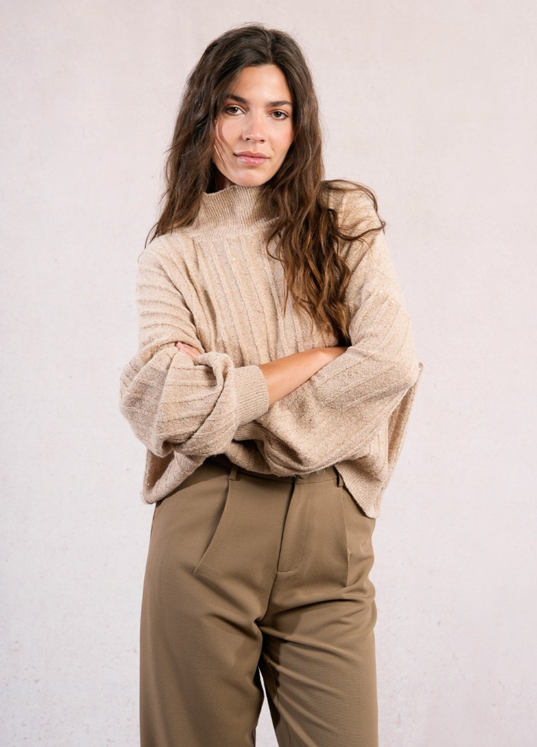 Molly Bracken - Glitz Beige Jumper