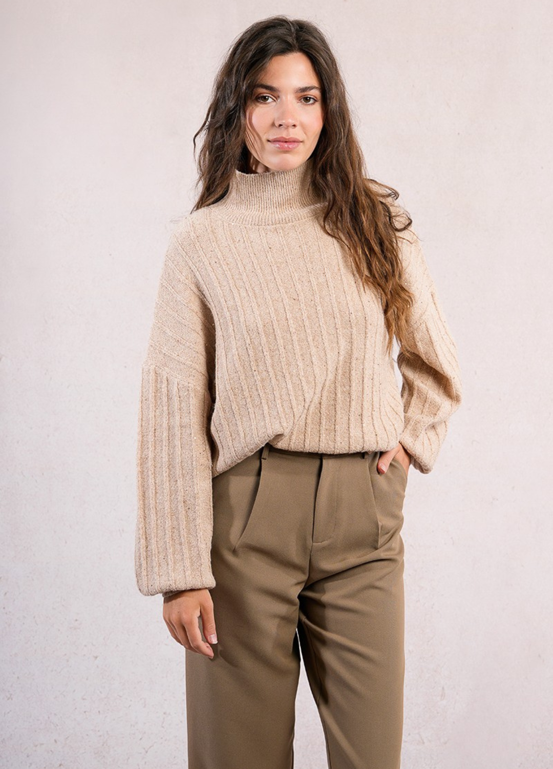 Molly Bracken - Glitz Beige Jumper