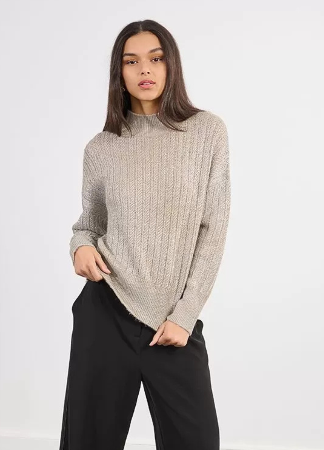Molly Bracken - Iridescent Beige Jumper