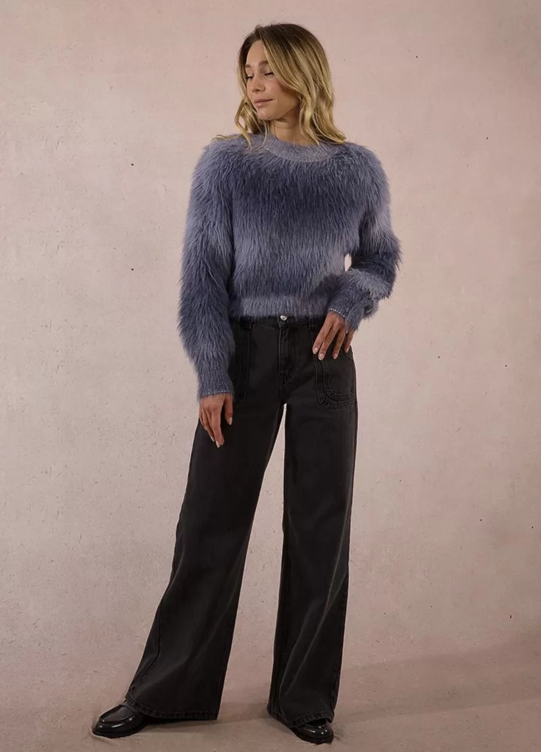 Molly Bracken - Grey Fluff Jumper