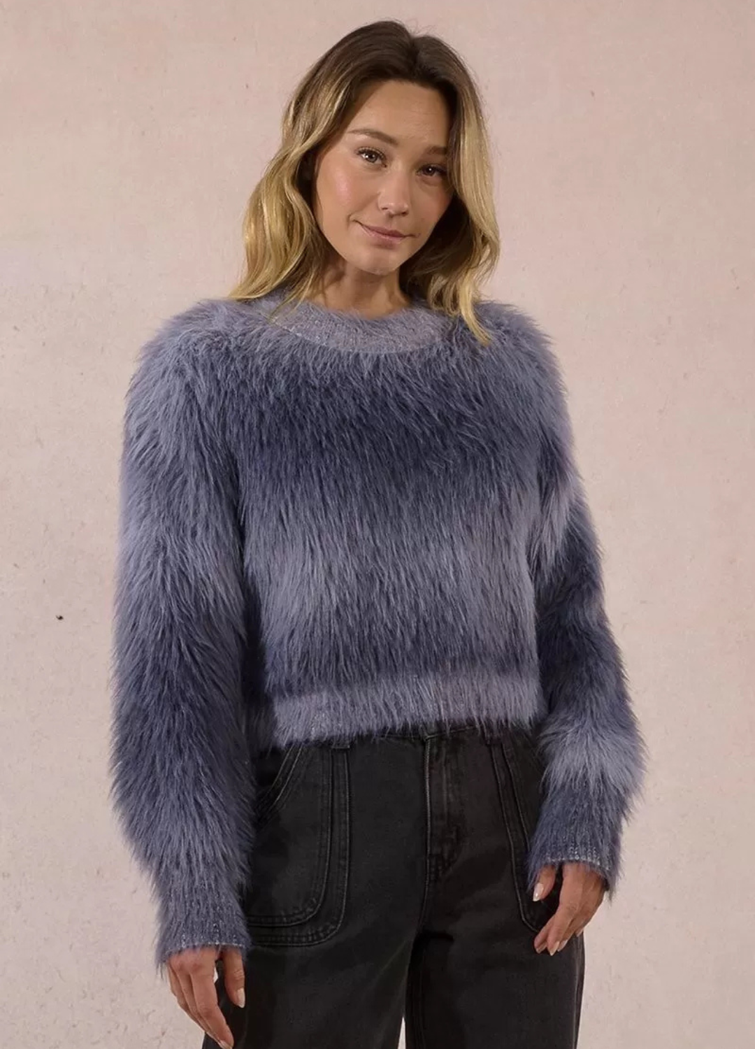 Molly Bracken - Grey Fluff Jumper