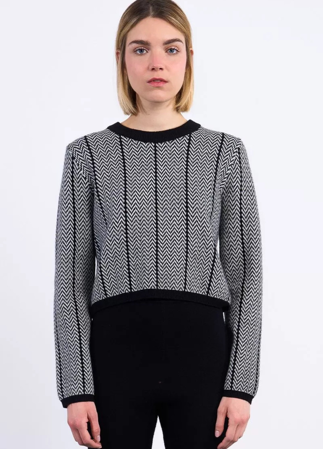 Molly Bracken - Black Herringbone Jumper