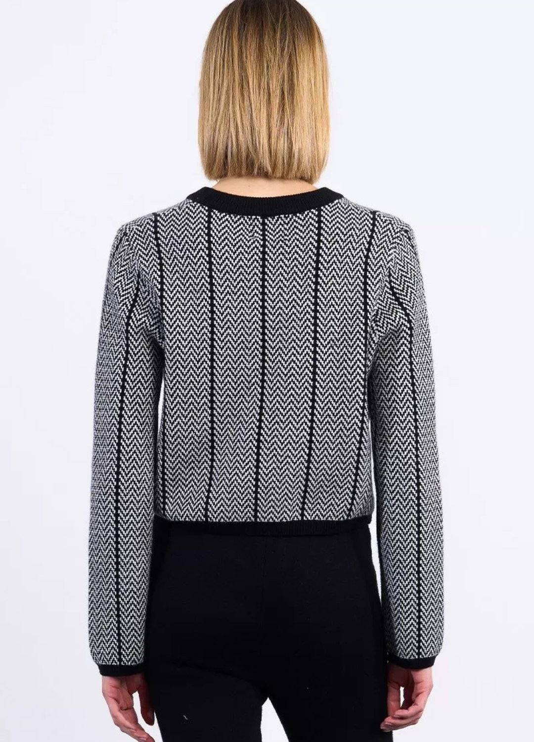 Molly Bracken - Black Herringbone Jumper