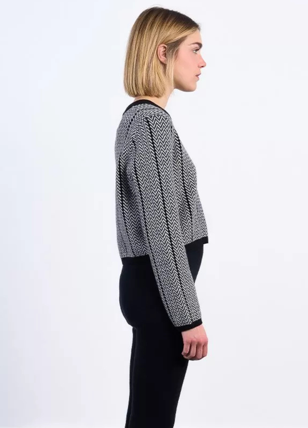 Molly Bracken - Black Herringbone Jumper