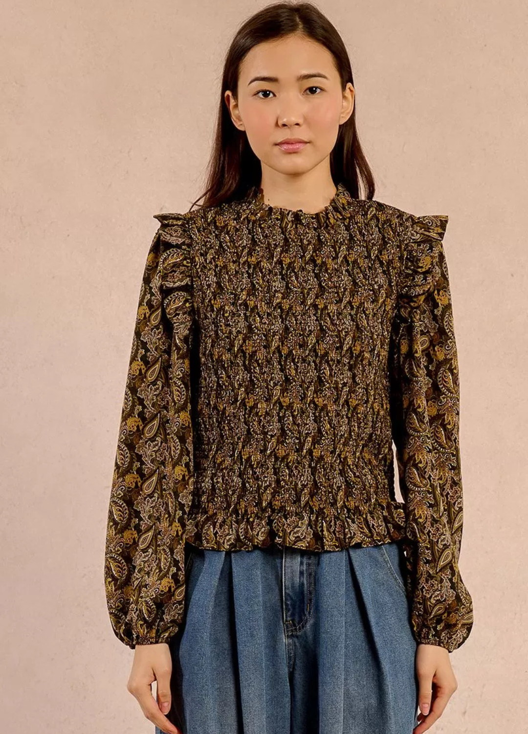 Molly Bracken - Khaki Floral Blouse