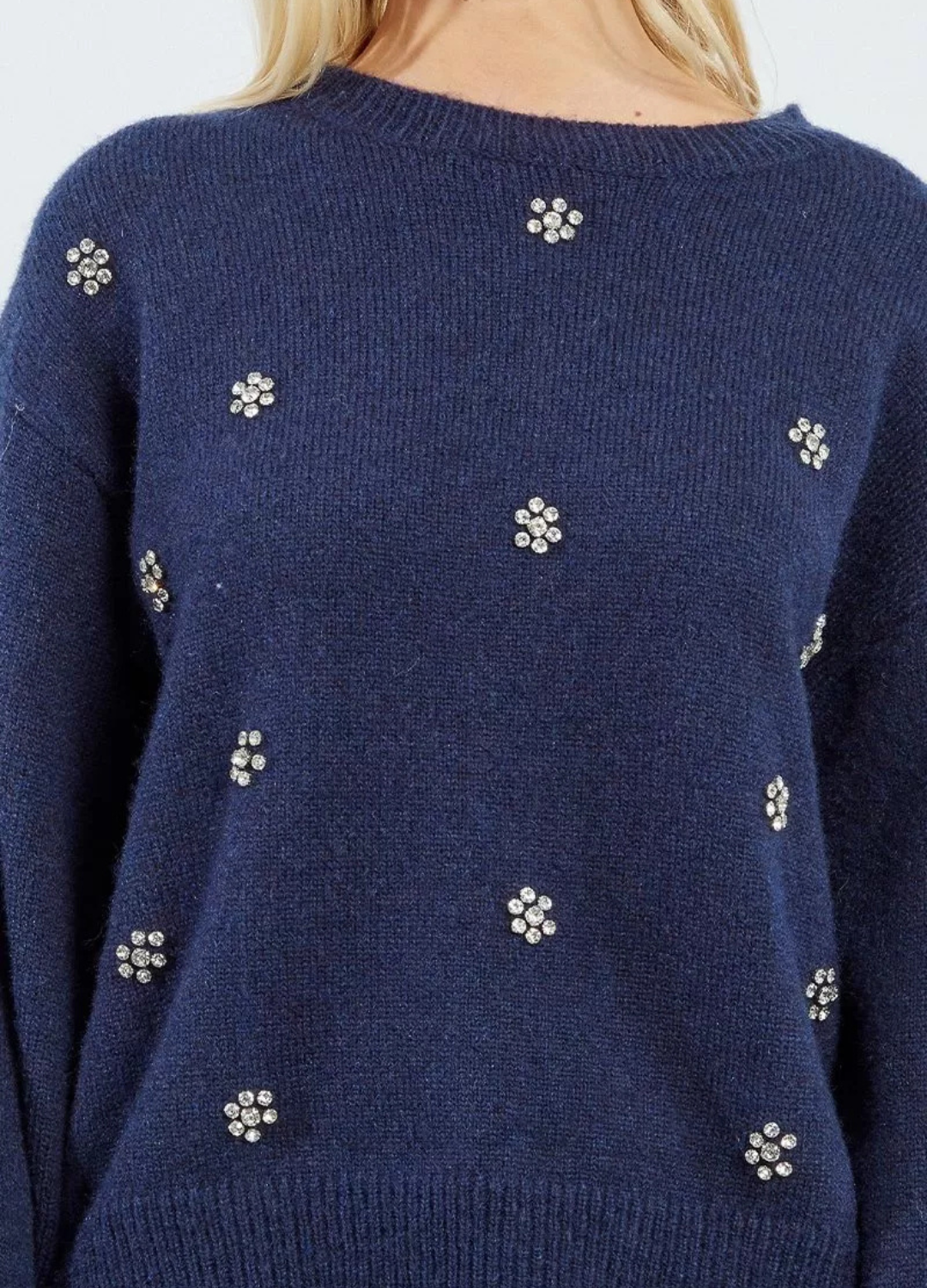 Molly Bracken - Navy Jewelled Jumper