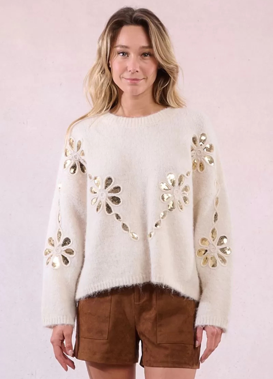 Molly Bracken - Off White Jumper