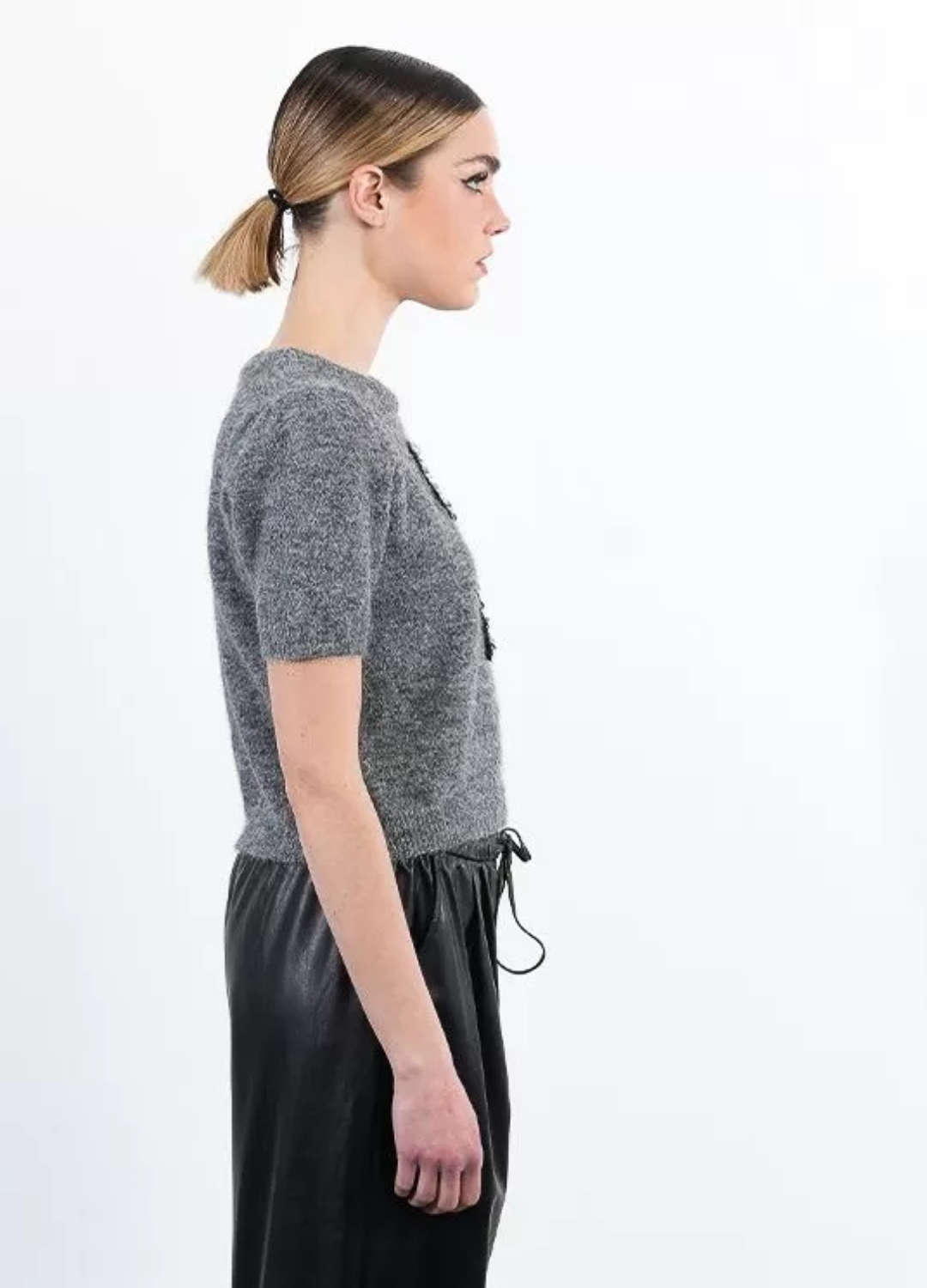 Molly Bracken - Silver Bow Grey Jumper