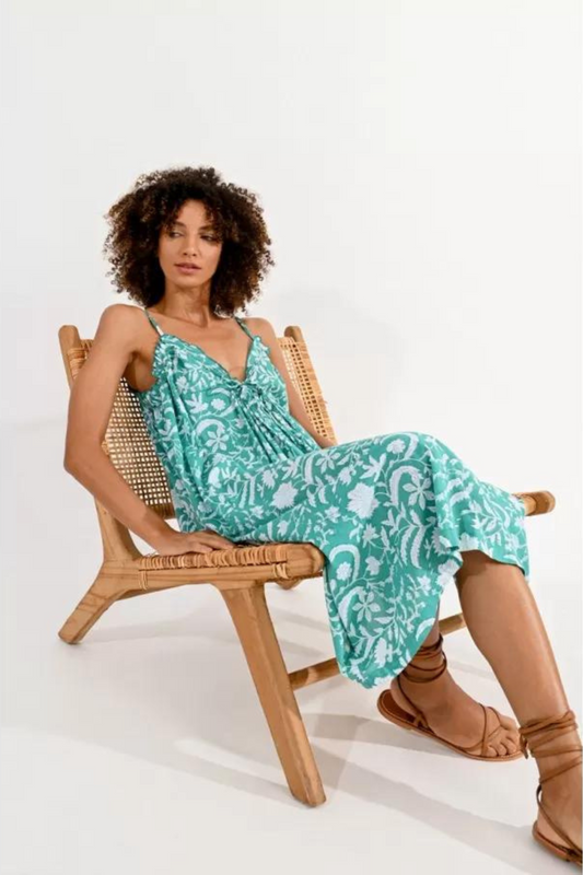 Molly Bracken - Turquoise Print Summer Dress