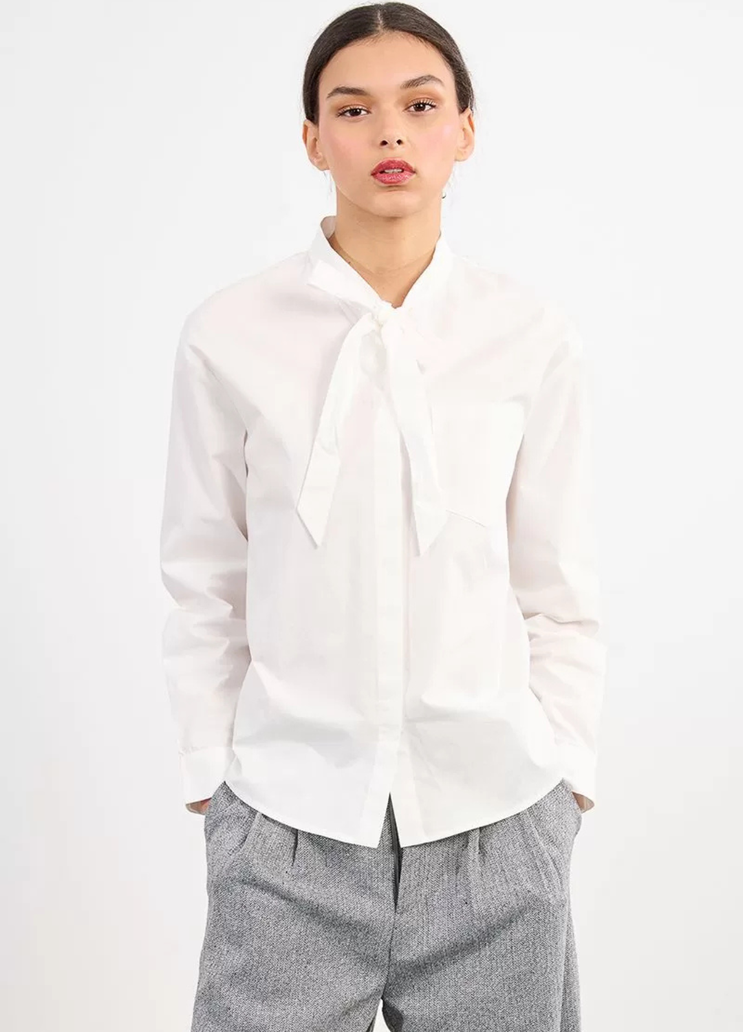 Molly Bracken - White Bow Blouse