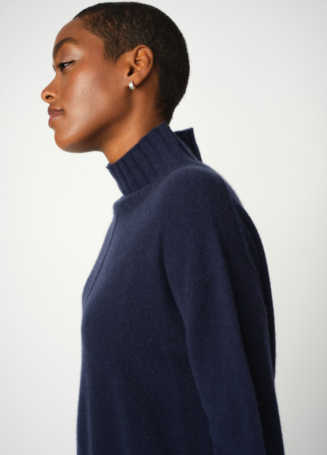 Mos Mosh - Aima Cashmere Highneck - Maritime Blue