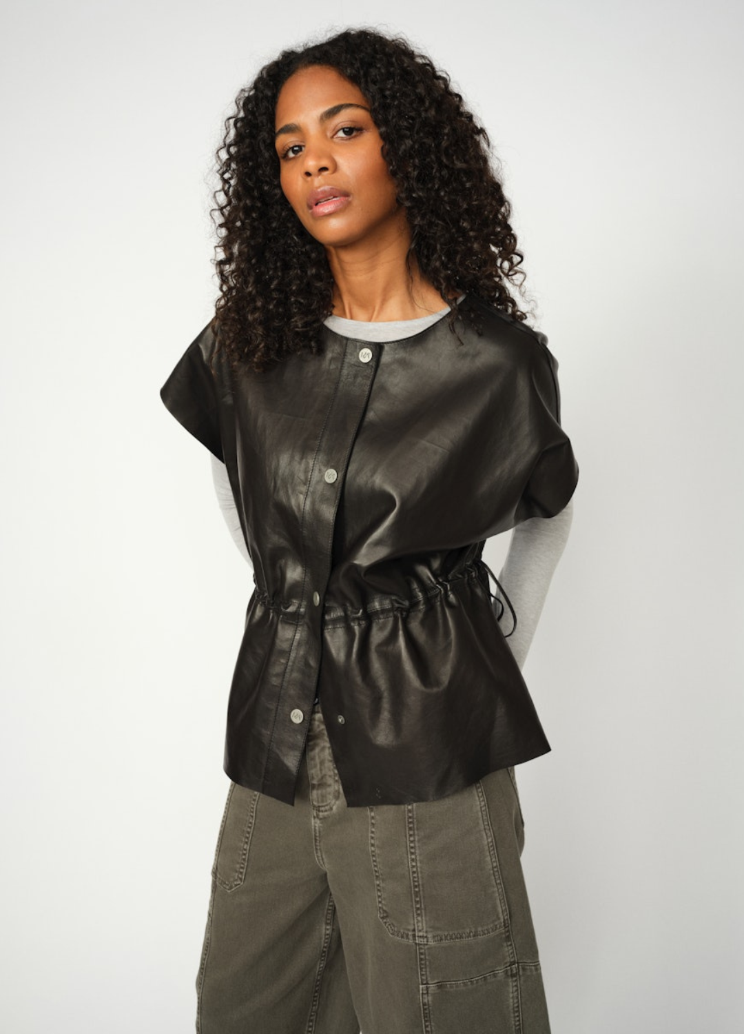 Mos Mosh - Aylin Leather Waistcoat