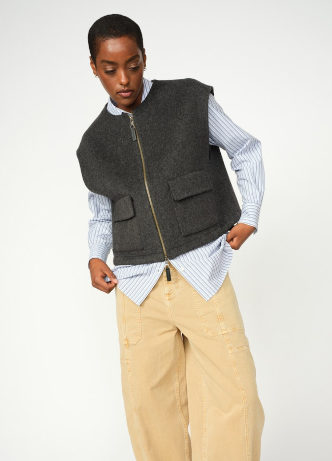 Mos Mosh - Elise Loisa Wool Vest - Phantom