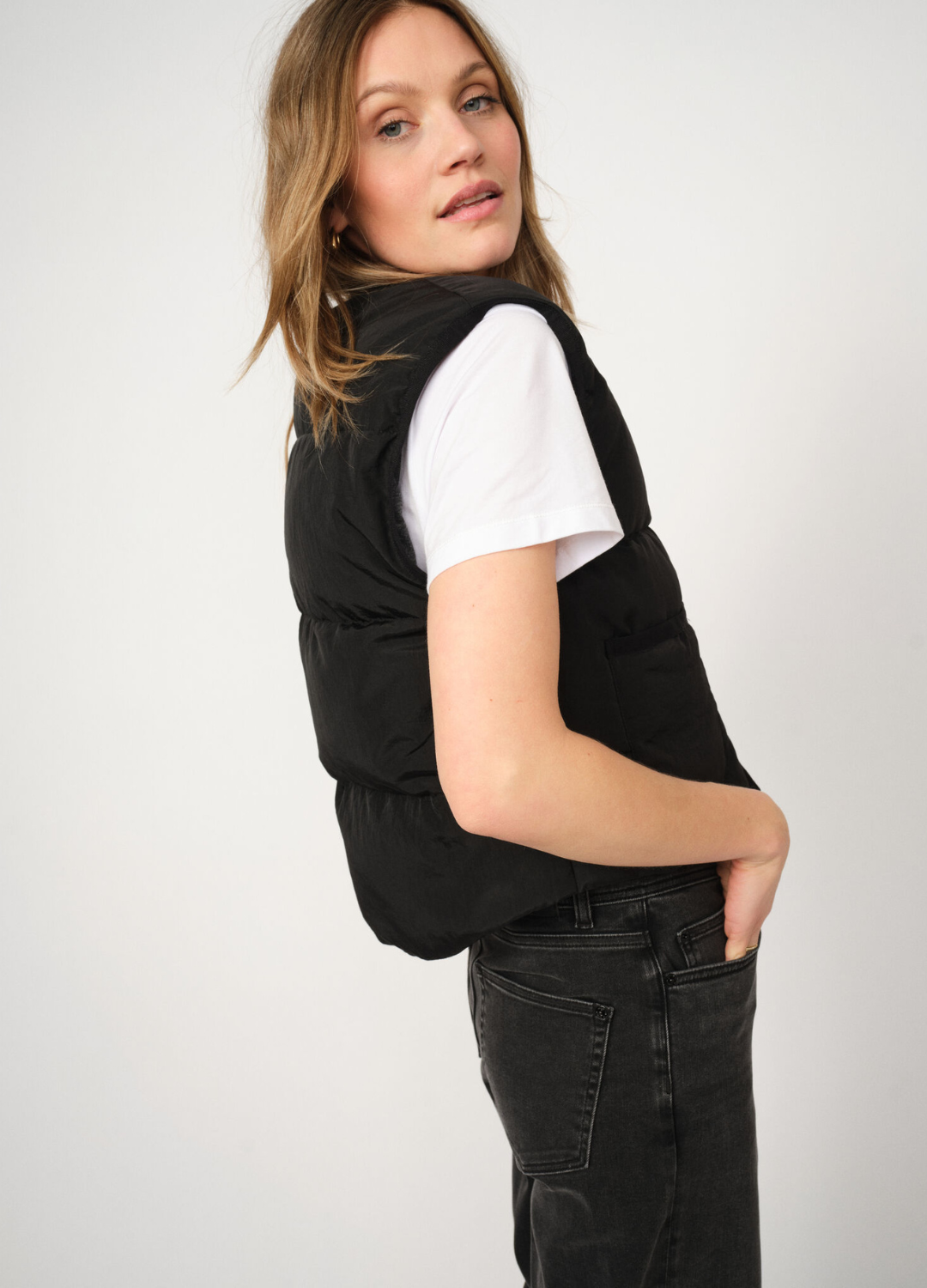 Mos Mosh - Manja Down Vest- Black