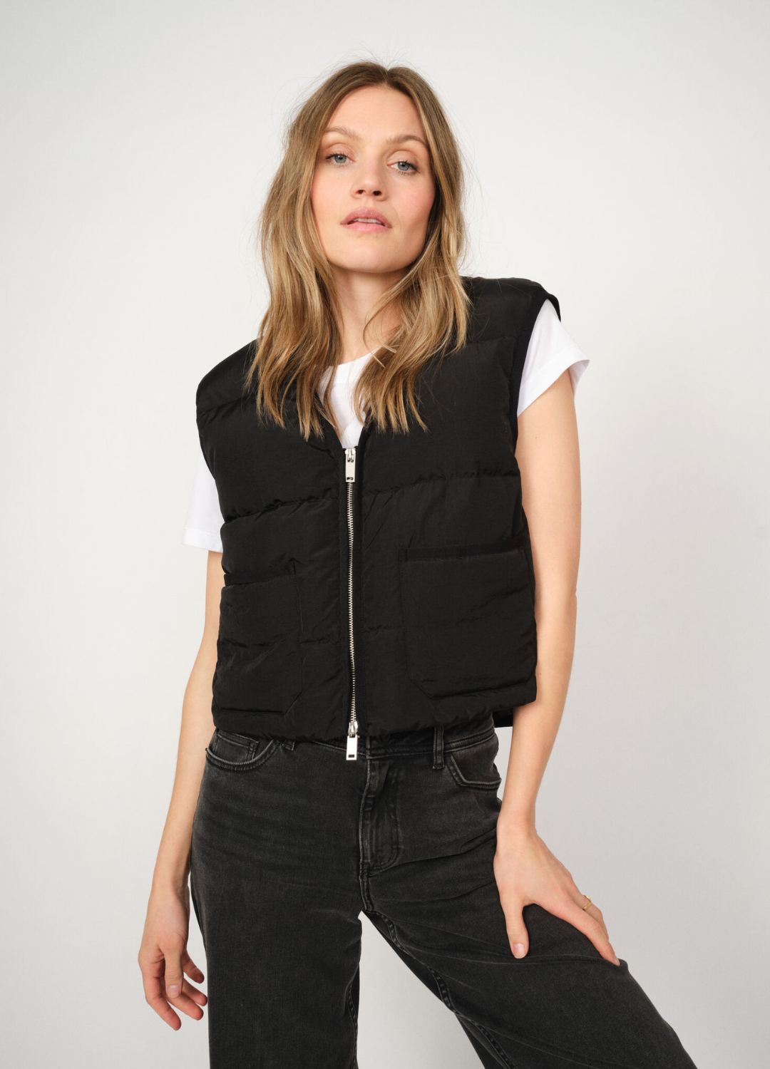 Mos Mosh - Manja Down Vest- Black